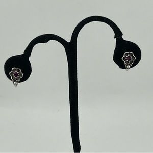 4/$15 dainty clip-on flower earrings